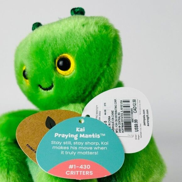 Aurora World Plush - Palm Pals - Kai the Praying Mantis Bug (5 inch) - Plush - Picture 5 of 5